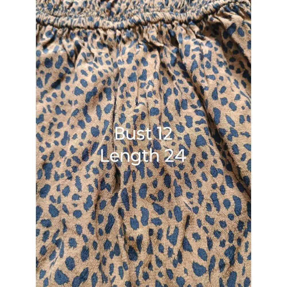 Gap Teen Animal Print‎ Long-Sleeve Dress Size 10 - EcoVero Fabric